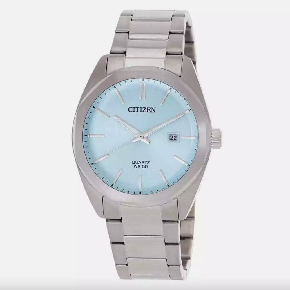 Citizen 41mm Men's Light Blue Dial Watch New